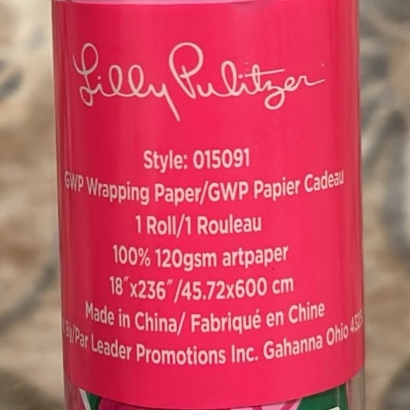 Lilly Pulitzer Hibiscus Floral Print Gift Wrap Wrapping Paper NWT In Kelly Green - Picture 8 of 8